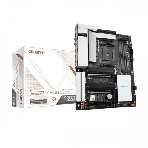 GIGABYTE B550 VISION D AM4 AMD B550 ATX with Dual M.2, SATA 6Gb/s, USB 3.2 Type-C with Thunderbolt 3, WIFI 6, Dual Intel GbE LAN, PCIe 4.0 Motherboard